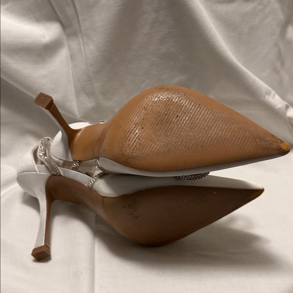 Elegant White and Silver Women's Heels dream Paris size 9.5 - Picture 6 of 6